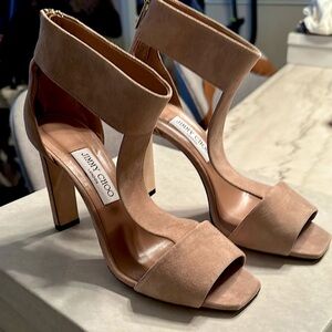 Jimmy Choo Tan Women's Ankle Strap Shoes never worn
